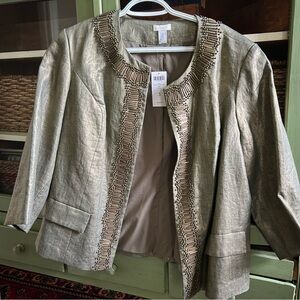 NWT gold metallic Jacket Blazer size 3